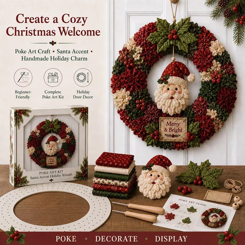 3D Christmas Fabric Poke Art K - Art Craft Kit review and price