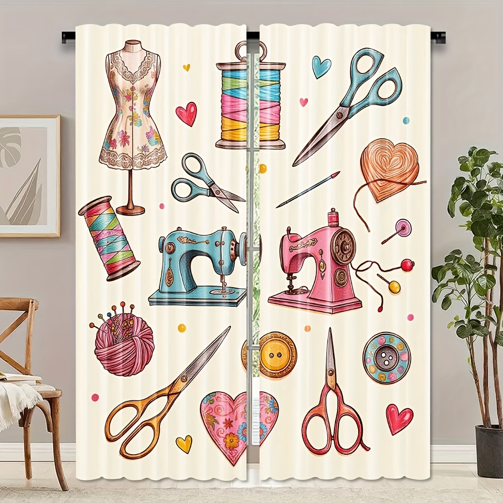 Sewing Craft Room Decor Curtai - Art And Craft For Nursery review and price