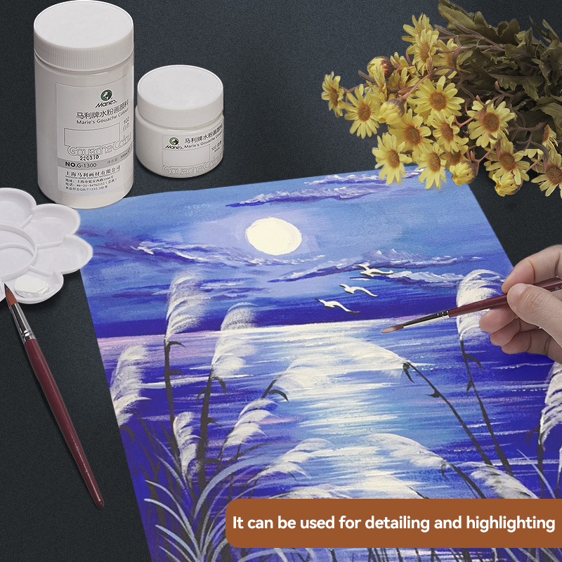 White Gouache Paint 100ml/300m - Gouache Paint Set review and price