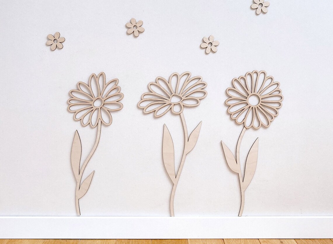Wooden Flowers Wall Decor, Wil - Art And Craft For Nursery review and price