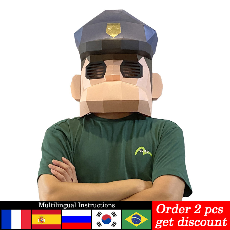 Cartoon Police Mask Paper Mode - Art Craft Cardboard review and price