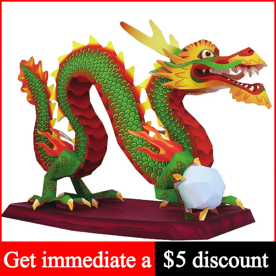 Chinese Dragon Loong Handmade  - Art Craft Cardboard review and price